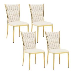 WOLTU Juego de 4 Sillas de Comedor Modernas, Tapizadas Con…