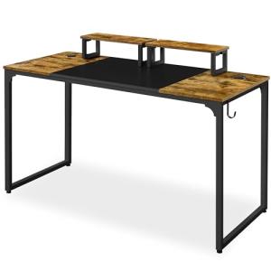 Yaheetech Escritorio con Soporte para Monitor 140x60x89cm M…