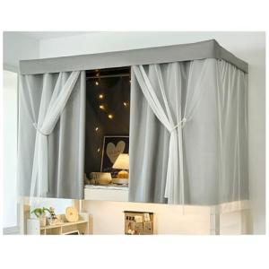PYCJNFC Cortinas Negras con Dosel para Cama, Tienda de camp…