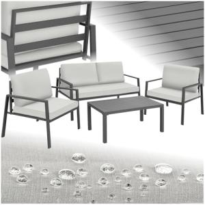 tectake® Conjunto de Muebles de Jardín 4 Piezas, 2 Sillones…
