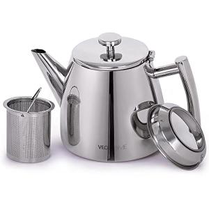 Teiera de Acero Inoxidable VeoHome 0.5 L con Infusor - Dobl…
