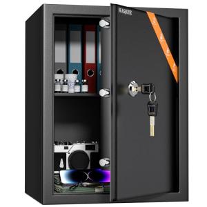 WASJOYE Caja Fuerte con Llaves, Caja de Seguridad, 49L Caja…