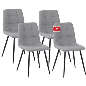 Albatros Bora - Silla de comedor con funda de tela, juego d…