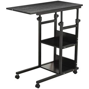 HOMCOM Mesa Auxiliar con Ruedas 80x40 cm Mesa para Sofá en…