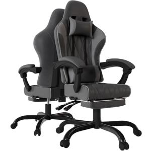 Devoko Silla Gaming de Tela, Sillas de Oficina Ergonómica c…