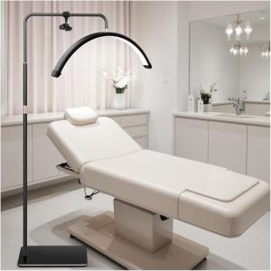 yAyusi Lámpara Pestañas Media Luna de Pie con Soporte Teléf…