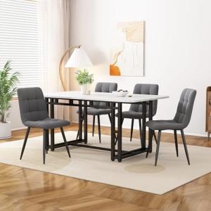 Oslghy Juego de Comedor Mesa y 4 Sillas, Conjunto de Mesa y…