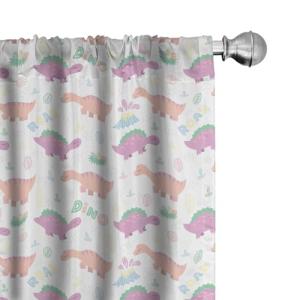 ABAKUHAUS Dino Juego de 2 Paños Cortinas, Volcán Rugido T-R…