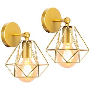 iDEGU 2 Piezas Lámpara Vintage Industrial 16CM Aplique de P…