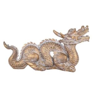 BY SIGRIS Figura Dragón Dorado de Resina 39 * 22 * 72cm Fig…