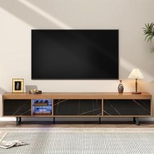 KecDuey Mueble de TV de 190 cm, con superficie de mármol, c…