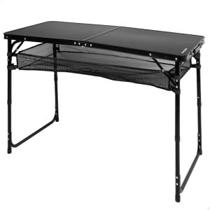 AKTIVE Mesa Plegable, Negro, 120 x 60 x 60/70 cm, Altura Aj…