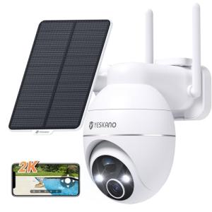 YESKANO Camara Vigilancia WiFi Exterior Solar, 2K Cámaras d…