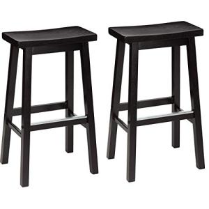 Amazon Basics Juego de 2 taburetes de cocina de madera maci…