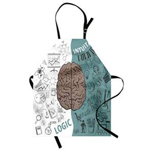 ABAKUHAUS Moderno Delantal de Cocina, Imágen Cerebro Lado I…