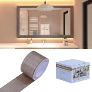 FEILAYS Cinta adhesiva con aspecto de madera, cenefa autoad…