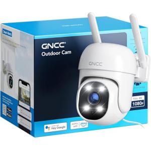 GNCC Cámara Vigilancia Wi-Fi Exterior 1080P para Domicilio,…