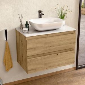 BELLOBATH - Mueble Baño Suspendido con Lavabo de Cerámica,…