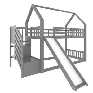 Azkoeesy Litera Infantil en Forma de Casa con Tobogán y Esc…