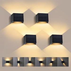 T-SUN 4 Piezas Lámparas Solares para Exterior, 3000K Apliqu…