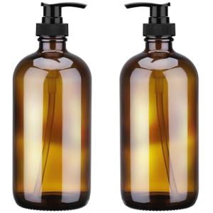 Hejo Dispensador Vidrio Ambar, 2 Piezas 500ml Dispensador J…