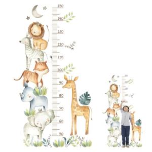 Tabla de estatura para niños, Autoadhesivo de animales del…