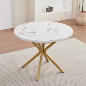 BenyLed Mesa de Comedor Redonda con Patas Robustas en Forma…