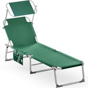 CASARIA® Tumbona Plegable Jardín Playa Reclinable Carga 150…