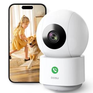 AOSU 2K Camara Vigilancia WiFi Interior 360°, Nocturna HD d…