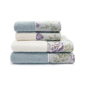 CREOLE Rosy 4 Toallas de Baño, Algodón, Persia