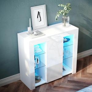 SONNI Aparador LED Moderno con Luz LED Regulable y 1 Puerta…