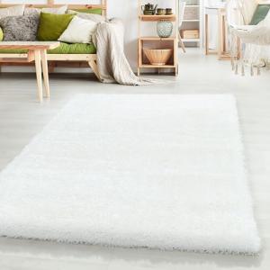 HomebyHome Alfombra Peludo de Pila Larga Diseño Liso Sala d…