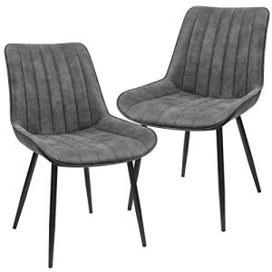 SONGMICS Juego de 2, Silla de Comedor, Sillón, Silla Tapiza…