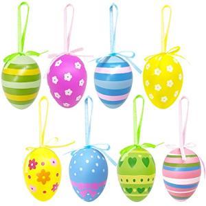Aviski 24 Huevos Colgantes Pascua, Huevos Pascua plástico M…