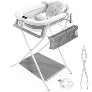 JUPPLIES Bañera Plegable Bebé con Estructura Metálica y Tub…