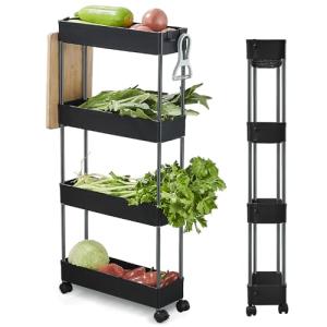 Wopeite Carrito Auxiliar con Ruedas Cocina, Carro de Almace…