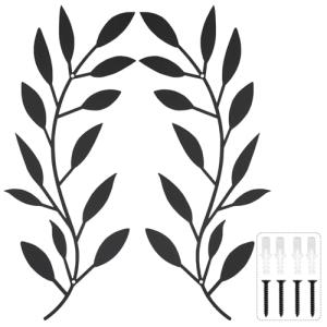 Decoración de pared de hoja de árbol de metal, 2 unidades,…