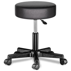 CASARIA® Taburete Ruedas Altura Regulable 46-60cm Giratorio…