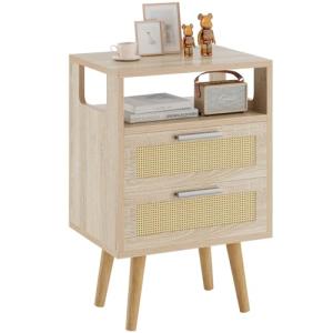 YMYNY Mesita de Noche de Ratán, Mesa Auxiliar, Mesa de café…