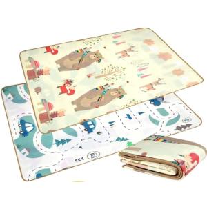 HUMBI Alfombra de juegos para bebé, espuma EPE, doble cara,…