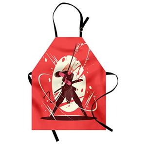 ABAKUHAUS Samurai Delantal de Cocina, La Figura Tradicional…