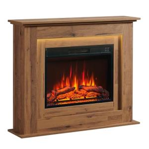 BALDERIA Chimenea eléctrica Finn | Chimenea eléctrica de pi…