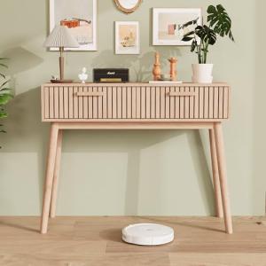 FOERPL - Mesa de entrada estrecha con 2 cajones, 100 x 35 x…