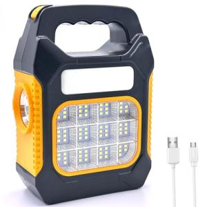 SANDA Lampara Linterna LED Recargable Solar Portátil con As…
