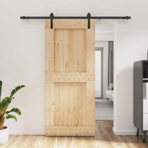 Baziroo Puerta corredera con herraje, color negro, 90 x 3,6…