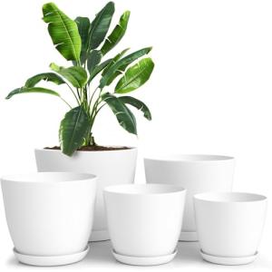 Utopia Home Paquete de 5 macetas 18/17/15/13/12 cm Maceta c…