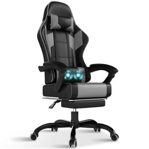 TRIUMPHKEY Silla Gaming Profesional con Masajeador, PU Sill…