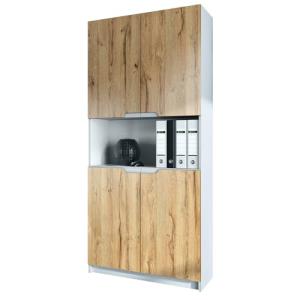 Vladon Armario Oficina Logan V2, Mueble Archivador con 5 Co…