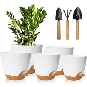 Macetas para Flores Juego de 5, 17.8/16.5/15.2/13.9/12.7cm…