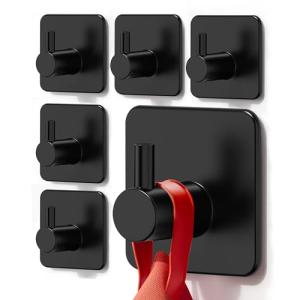 Auxmir 6 Piezas Ganchos Adhesivos para Pared, Acero Inoxida…